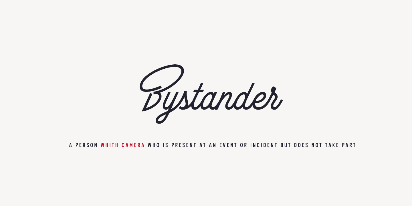 Przykład czcionki The Bystander Collection Serif Medium